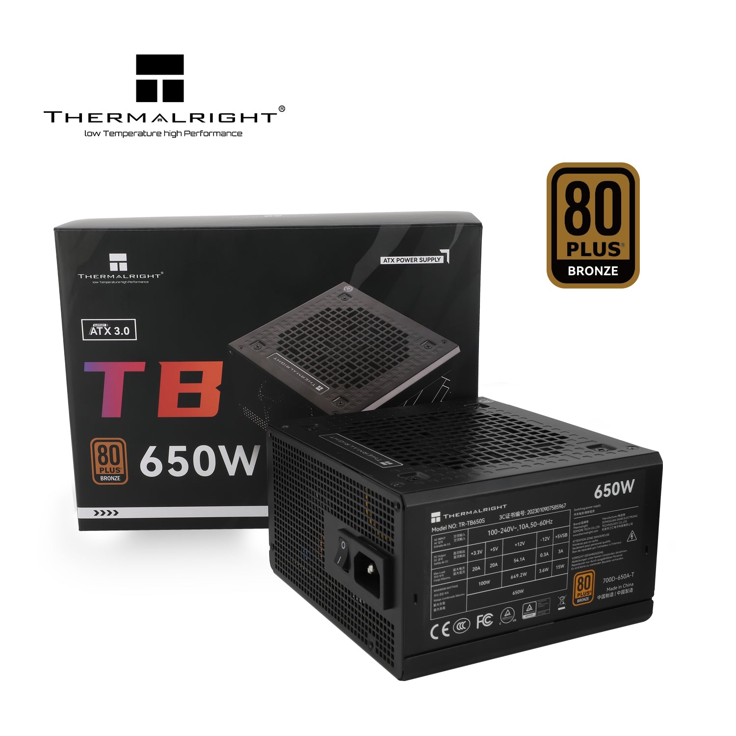 Thermalright TB 650Watt 80 Plus Bronze Fully Modular PSU TR-TB650S