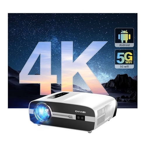 Bluetooth 4K Projector HD & 5G Wi-Fi up to 100-inch