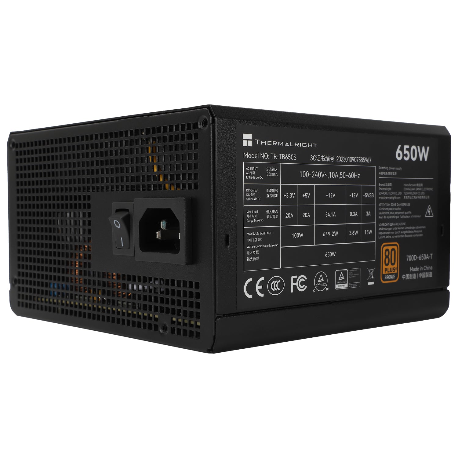 Thermalright TB 650Watt 80 Plus Bronze Fully Modular PSU TR-TB650S