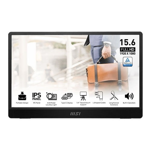 MSI PRO MP161 E2U Portable and Ultra Slim Business Monitor 15.6-inch 9S6-3PB70H-033