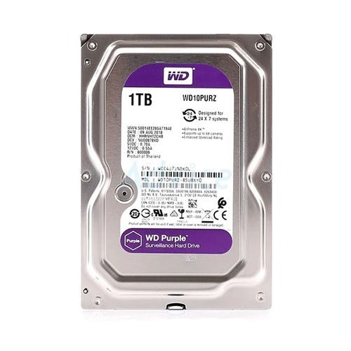WD Purple 3.5-inch HDD 1TB Purple WD10PURX For Surveillance