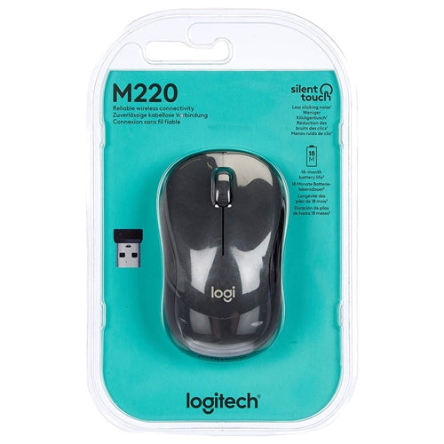 Logitech M220 Wireless Mouse Silent Black 910-004878