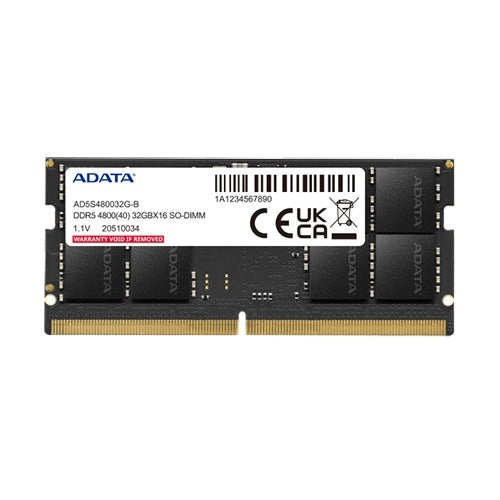 ADATA 32GB  DDR5 4800MHz Laptop RAM AD5S480032G-S