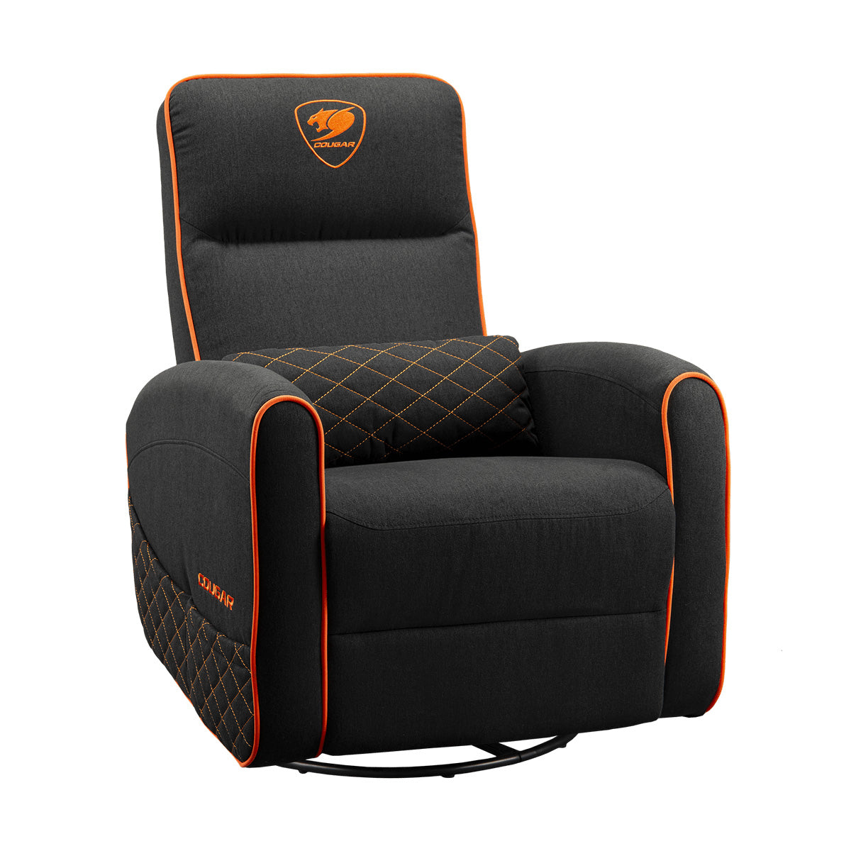Cougar Fidom Swivel Recliner Rocker Gaming Sofa Black and Orange CGR-FDF-ORB
