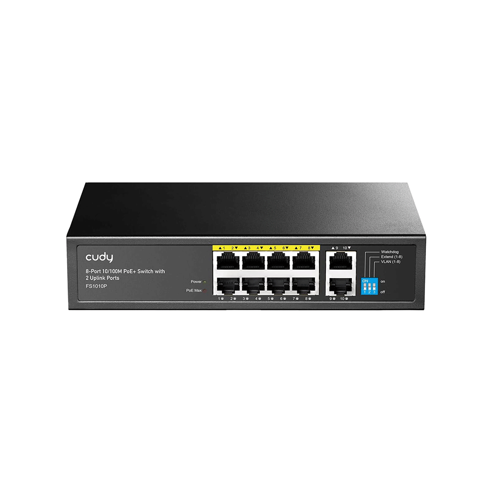 Cudy FS1010P 8-Port 10/100M POE + Switch with 2 Uplink Ports