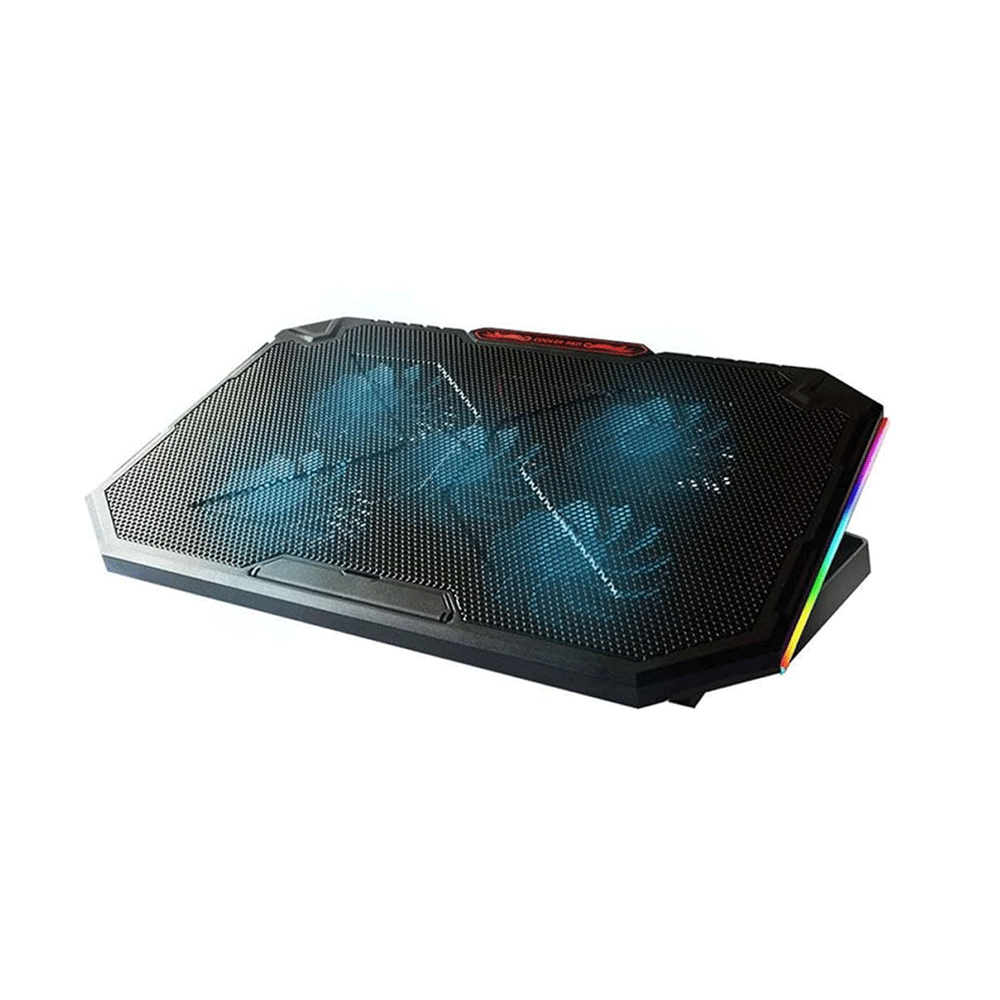 YL-018 Laptop Cooling Pad with 5 Fans RGB Compatible with 17-inch Dual USB ports