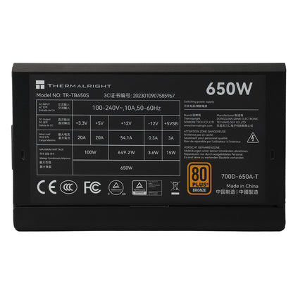Thermalright TB 650Watt 80 Plus Bronze Fully Modular PSU TR-TB650S