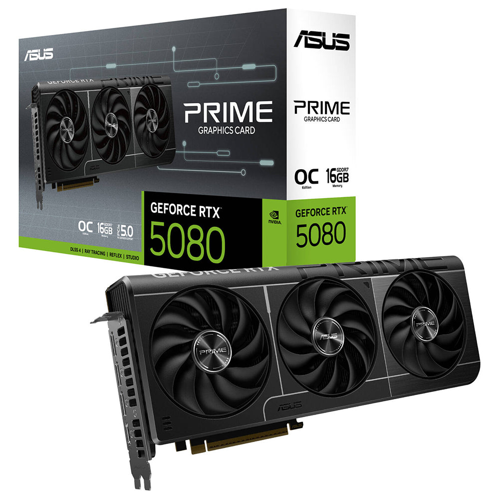 ASUS Prime Geforce RTX 5080 16GB GDDR7 90YV0LX0-M0NA00 Triple Fans