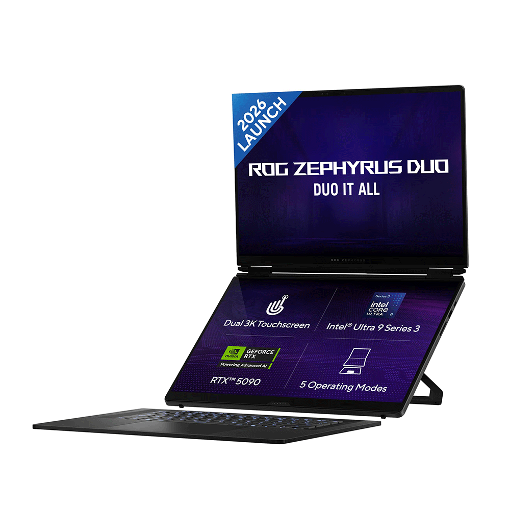 Asus Rog Zephyrus Duo G16 GX651AX-SR026W Ultra 9 386H with RTX 5090 Dual 16-inch 3K Detachable OLED Touchscreen Laptop