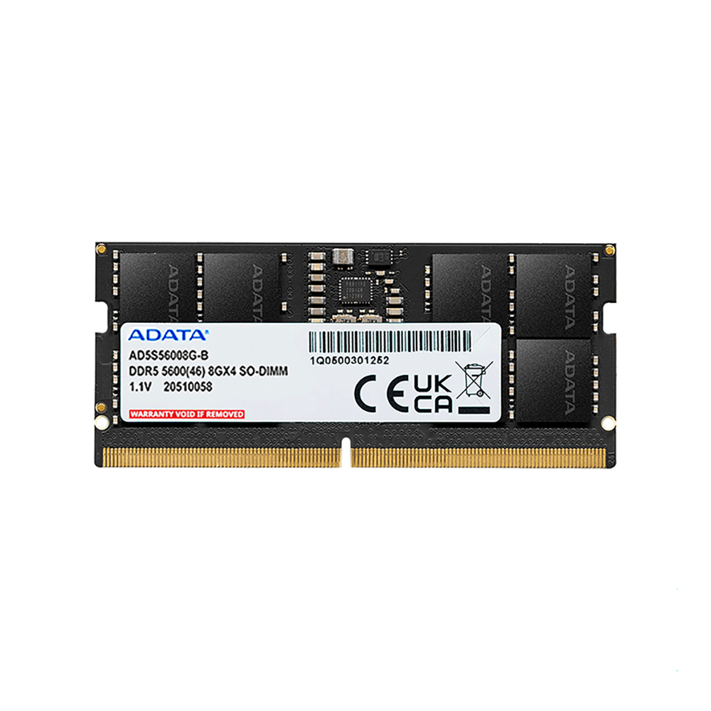 Adata 8GB DDR5 4800MHz Laptop RAM AD5S480008G-S