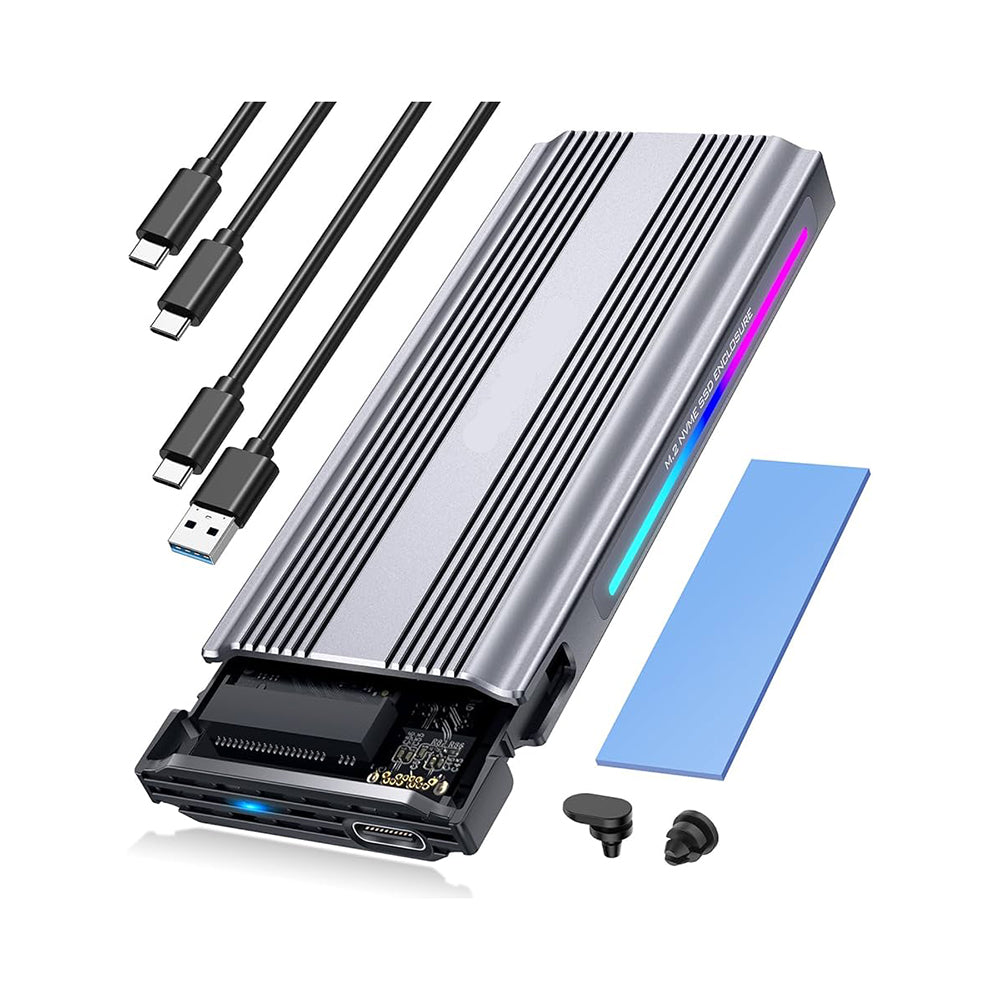 M.2 NVMe USB-C Enclosure with RGB GHD-M19