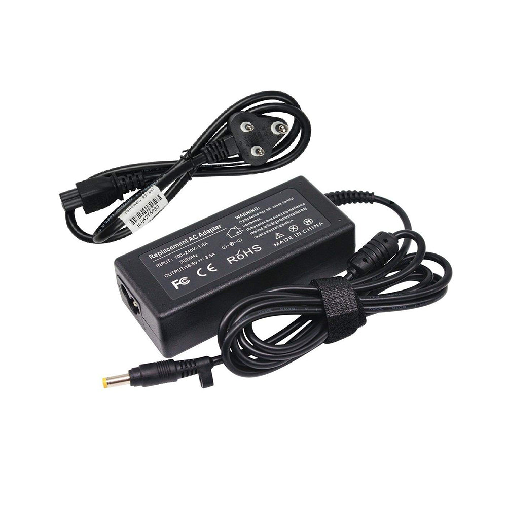HP 65Watt Replacement AC Adapter 18.5V 3.5A yellow pin