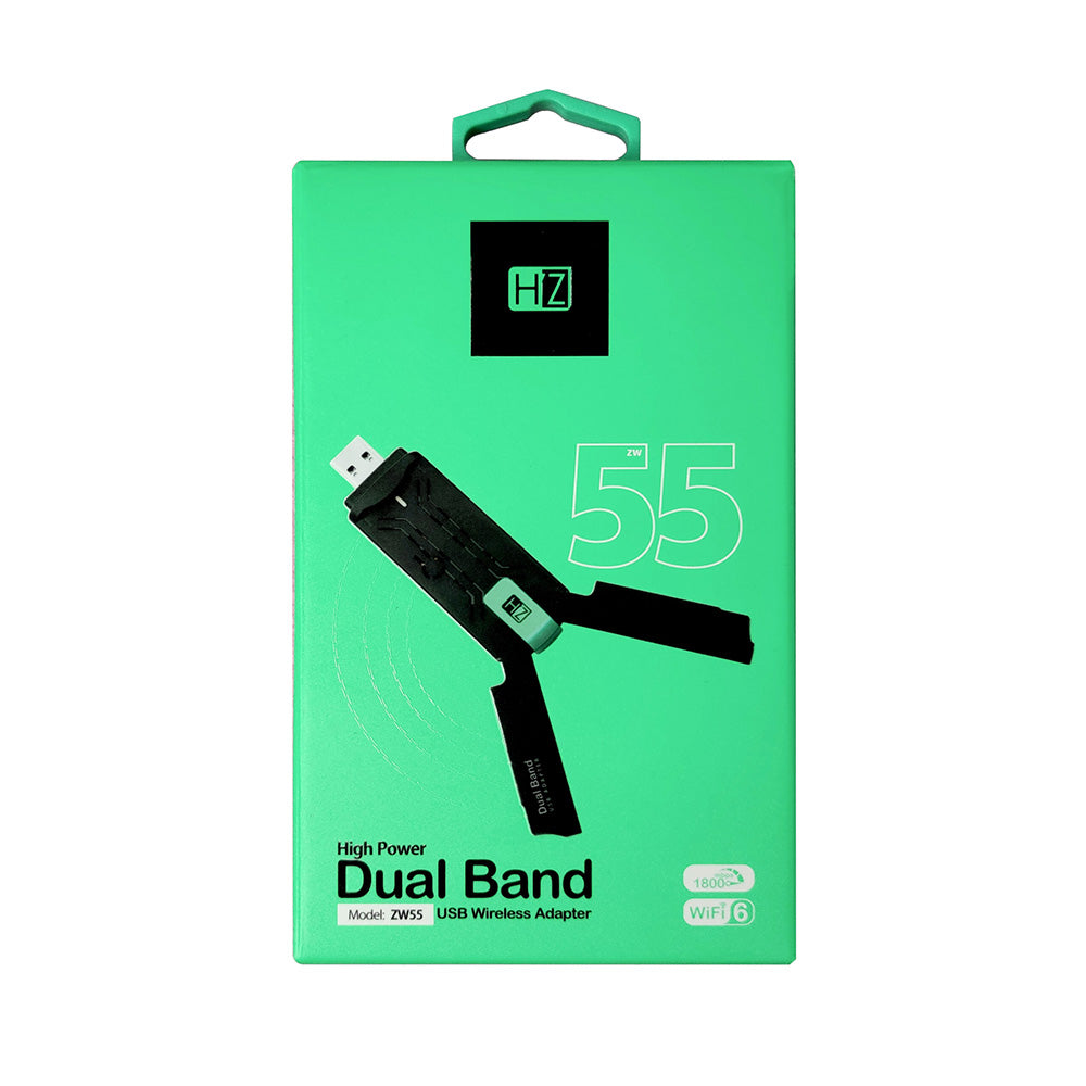 Heatz ZW55 High Power Dual Band USB Wireless Adapter