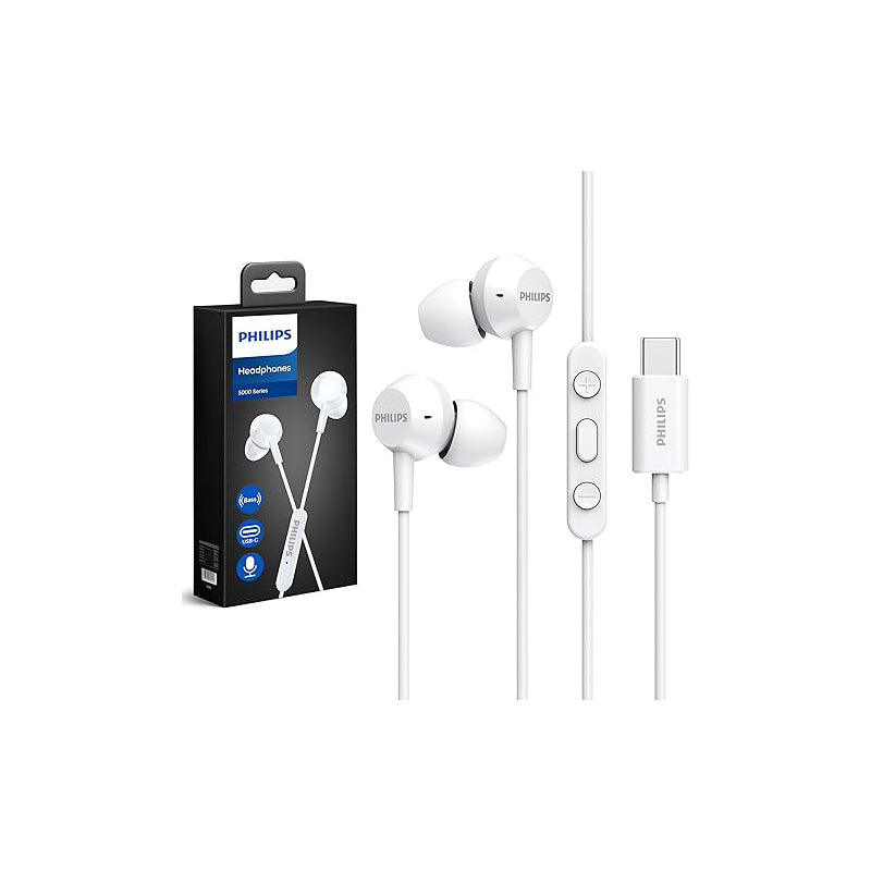 Philips Earphone TAE1120WT/93 USB-C White