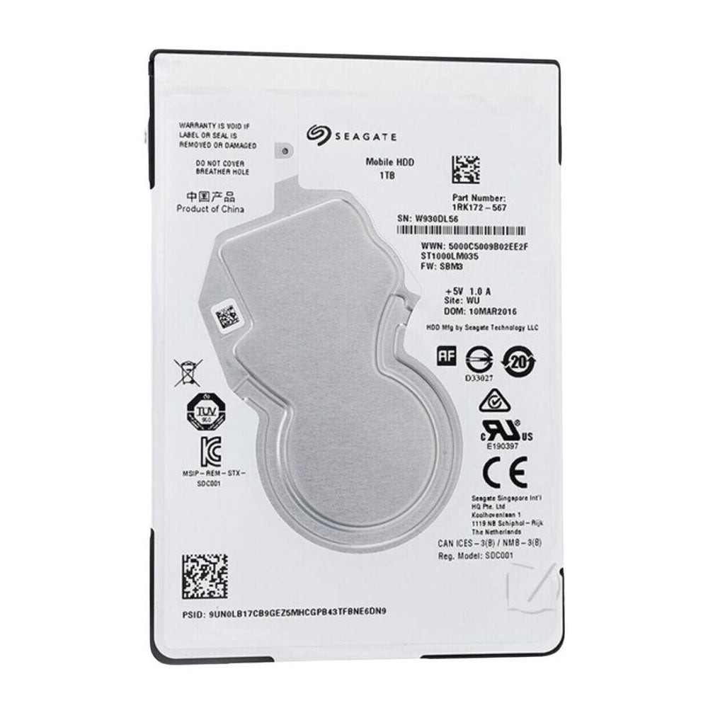 Seagate 2.5-inch Mobile HDD 1TB 1RK172-073 For Laptop