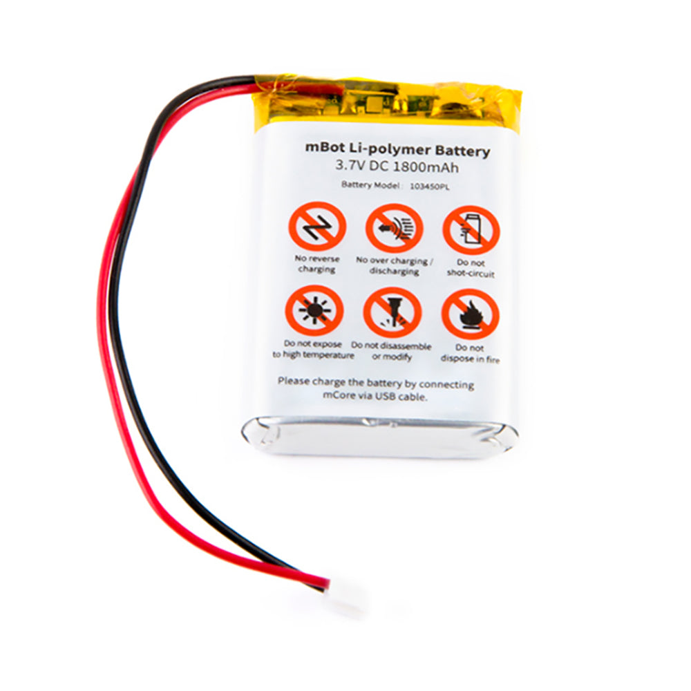 Makeblock 103450PL mBot Li-Polymer Battery 3.7V DC 1800mAh