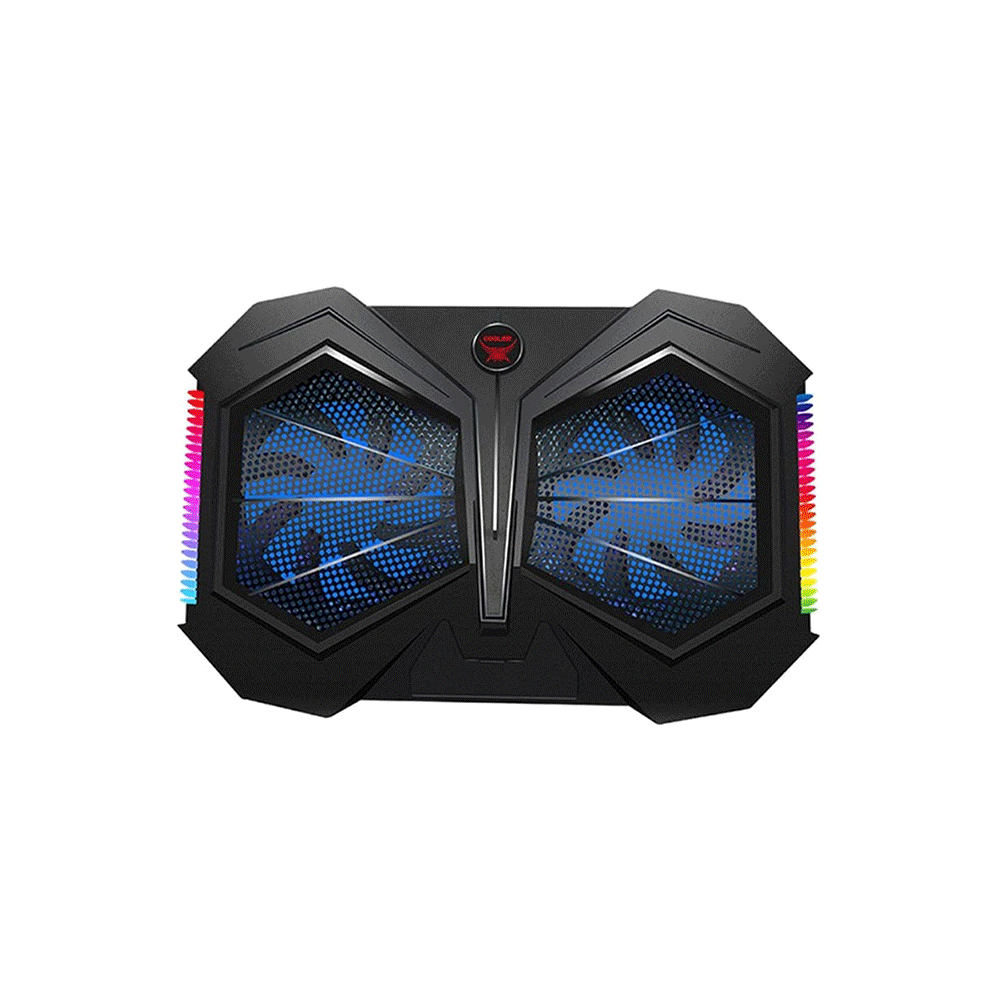 YL-017 Laptop Cooling Pad with 2 Fans RGB Compatible with 17-inch Dual USB ports