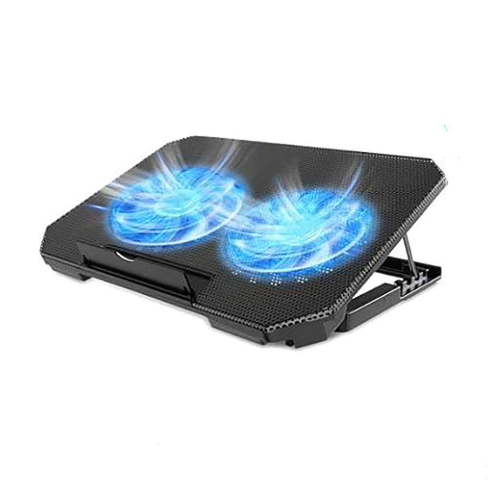 YL-019 Laptop Cooling Pad with 2 Fans RGB Compatible with 17-inch Dual USB ports